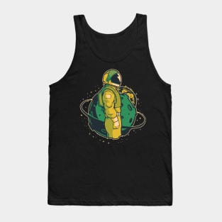 Astronaut, Space, Moon Tank Top